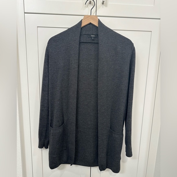 Theory Open Front Cardigan in Wool - Picture 1 of 7